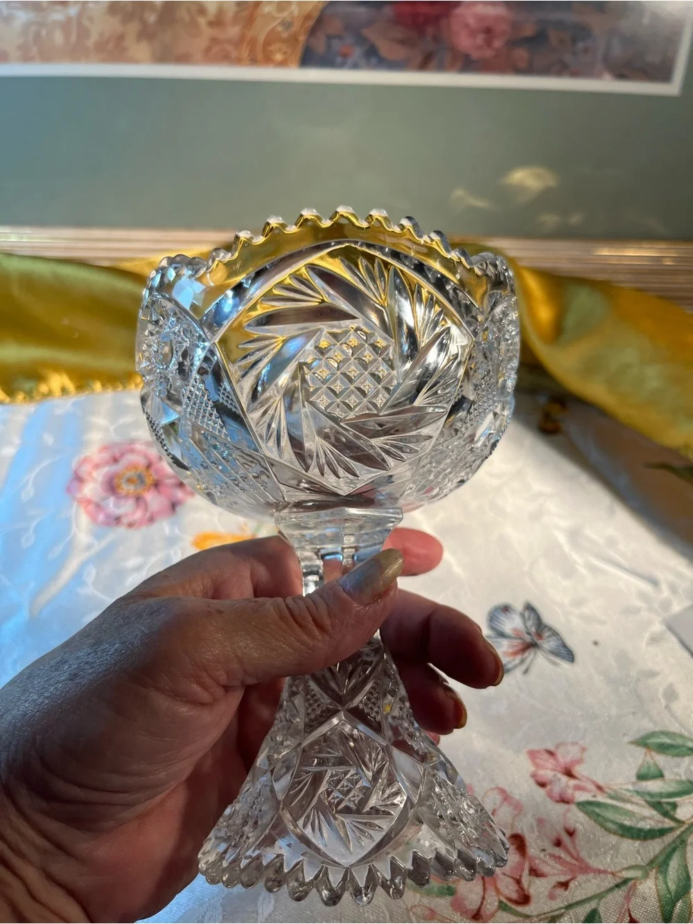 Crystal Compote Pedestal Bowl - Clear